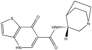 Thieno[3,2-b]pyridine-6-carboxamide,N-(3R)-1-azabicyclo[2.2.2]oct-3-yl-4,7-dihydro-7-oxo- Struktur