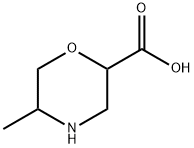 5-methylmorpholine-2-carboxylic acid Struktur