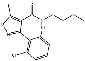 N-butyl-3-(2,6-dichlorophenyl)-5-methyl-1,2-oxazole-4-carboxamide Struktur