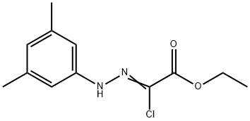 ethyl (2Z)-2-chloro-2-[2-(3,5-dimethylphenyl)hydrazin-1-ylidene]acetate Struktur