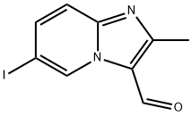 6-Iodo-2-methyl-imidazo[1,2-a]pyridine-3-carbaldehyde Struktur