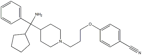 4-[3-[4-(amino-cyclopentyl-phenylmethyl)piperidin-1-yl]propoxy]benzonitrile|4-[3-[4-(amino-cyclopentyl-phenylmethyl)piperidin-1-yl]propoxy]benzonitrile