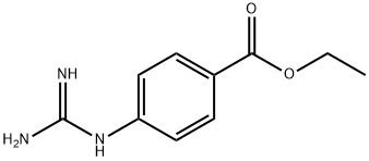 ethyl 4-{[amino(imino)methyl]amino}benzoate Struktur