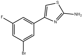 4-(3-bromo-5-fluorophenyl)-1,3-thiazol-2-amine Struktur