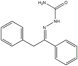 (1,2-diphenylethylideneamino)urea Struktur