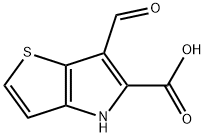 6-FORMYL-4H-THIENO[3,2-B]PYRROLE-5-CARBOXYLIC ACID Struktur