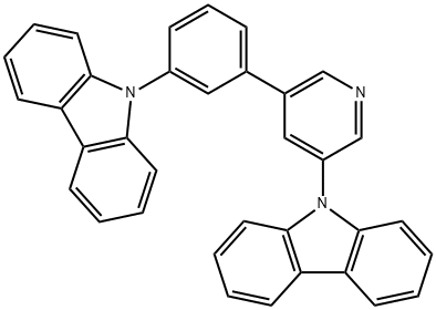 9-(5-(3-(9H -Carbazol-9-yl)phenyl)pyridin-3-yl)-9H -carbazole Struktur