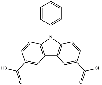 9H-Carbazole-3,6-dicarboxylic acid,9-phenyl- Struktur