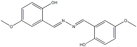 2,2'-[(1E,2E)-hydrazine-1,2-diylidenedi(E)methylylidene]bis(4-methoxyphenol) Struktur