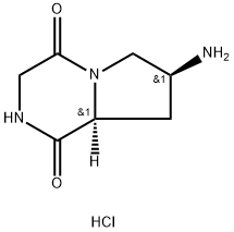 (7S,8aS)-7-aminohexahydropyrrolo[1,2-a]pyrazine-1,4-dione hydrochloride Struktur