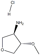 (3R,4S)-4-methoxyoxolan-3-amine:hydrochloride Struktur