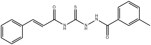 N-{[2-(3-methylbenzoyl)hydrazino]carbonothioyl}-3-phenylacrylamide Struktur