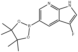 (3-FLUORO-1H-PYRROLO[2,3-B]PYRIDIN-5-YL)BORONIC ACID PINACOL ESTER Struktur