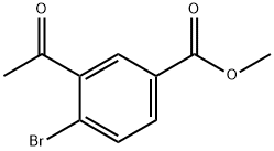 METHYL 4-BROMO-3-ACETYLBENZOATE Struktur