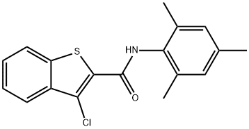 3-chloro-N-(2,4,6-trimethylphenyl)-1-benzothiophene-2-carboxamide Struktur