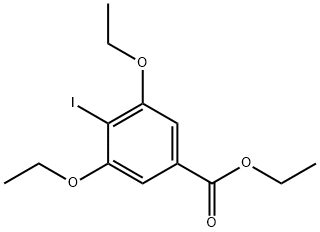 Benzoic acid,3,5-diethoxy-4-iodo,ethyl ester Struktur