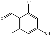 2-bromo-6-fluoro-4-hydroxybenzaldehyde Struktur