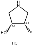 (3R,4S)-4-FLUOROPYRROLIDIN-3-OL HCL Struktur