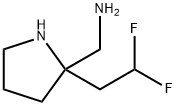 [2-(2,2-DIFLUOROETHYL)PYRROLIDIN-2-YL]METHANAMINE Struktur