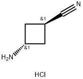 trans-3-aminocyclobutanecarbonitrile hydrochloride Struktur