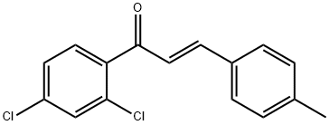 (2E)-1-(2,4-dichlorophenyl)-3-(4-methylphenyl)prop-2-en-1-one Struktur