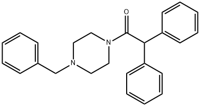 Ethanone,2,2-diphenyl-1-[4-(phenylmethyl)-1-piperazinyl]- Struktur