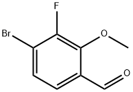 4-Bromo-3-fluoro-2-methoxy-benzaldehyde Struktur