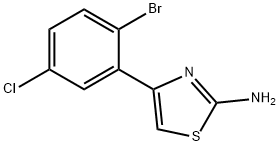 4-(2-bromo-5-chlorophenyl)-1,3-thiazol-2-amin Structure