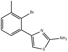 4-(2-bromo-3-methylphenyl)-1,3-thiazol-2-amine Struktur