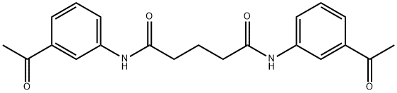 N,N'-bis(3-acetylphenyl)pentanediamide Struktur