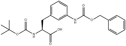 N-[(1,1-dimethylethoxy)carbonyl]-3-[[(phenylmethoxy)carbonyl]amino]- L-Phenylalanine Struktur