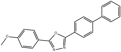 2-(4-biphenylyl)-5-(4-methoxyphenyl)-1,3,4-oxadiazole Struktur