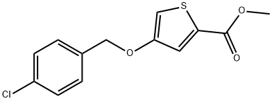 4-(4-Chloro-benzyloxy)-thiophene-2-carboxylic acid methyl ester, 1708251-14-2, 結(jié)構(gòu)式