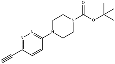 4-(6-Ethynyl-pyridazin-3-yl)-piperazine-1-carboxylic acid tert-butyl ester Struktur