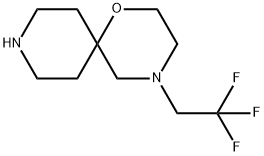 4-(2,2,2-Trifluoro-ethyl)-1-oxa-4,9-diaza-spiro[5.5]undecane Struktur