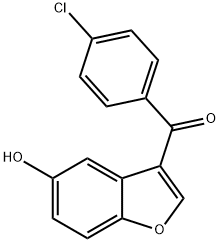 (4-chlorophenyl)(5-hydroxy-1-benzofuran-3-yl)methanone Struktur