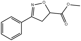 5-Isoxazolecarboxylic acid, 4,5-dihydro-3-phenyl-, methyl ester Struktur