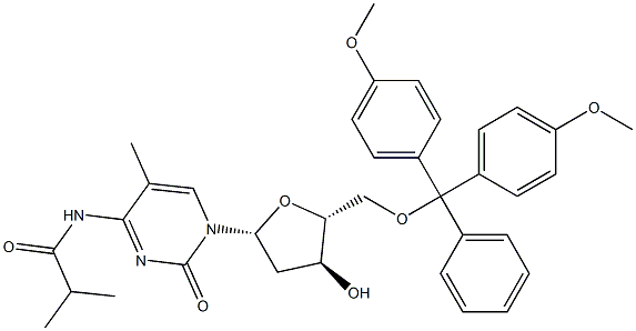 5'-O-(4,4'-Dimethoxytrityl)-N4-Isobutyryl-5-Methyl-2'-deoxycytidine Struktur