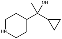 1-Cyclopropyl-1-piperidin-4-yl-ethanol Struktur