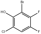 2-Bromo-6-chloro-3,4-difluoro-phenol Struktur