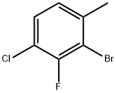 2-Bromo-4-chloro-3-fluoro-1-methyl-benzene Struktur