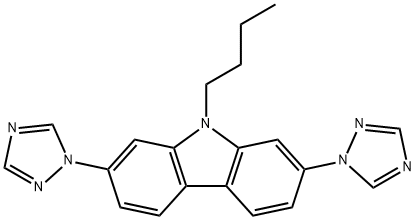 9H-Carbazole,9-butyl-2,7-bis(1H-1,2,4-triazol-1-yl)- Struktur