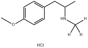 1-(4-methoxyphenyl)-N-(trideuteriomethyl)propan-2-amine:hydrochloride Struktur