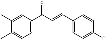 (2E)-1-(3,4-dimethylphenyl)-3-(4-fluorophenyl)prop-2-en-1-one Struktur