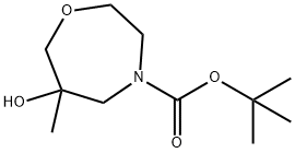 Tert-Butyl 6-Hydroxy-6-Methyl-1,4-Oxazepane-4-Carboxylate Struktur