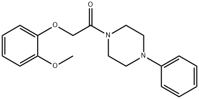 2-(2-methoxyphenoxy)-1-(4-phenylpiperazin-1-yl)ethanone Struktur