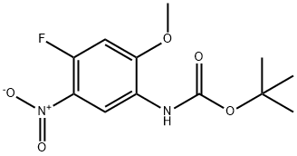 Carbamic acid, N-(4-fluoro-2-methoxy-5-nitrophenyl)-, 1,1-dimethylethyl ester Struktur