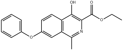 4-hydroxy-1-methyl-7-phenoxy-3-Isoquinolinecarboxylic acid ethyl ester Structure