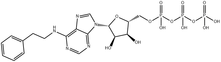 Adenosine 5'-(tetrahydrogen triphosphate), N-(2-phenylethyl)- Struktur