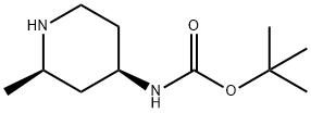 (2R,4R)-(2-Methyl-piperidin-4-yl)-carbamic acid tert-butyl ester Struktur